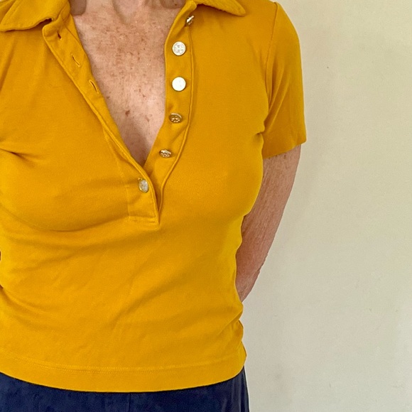 Tory Burch short buttoned tee - Picture 3 of 5
